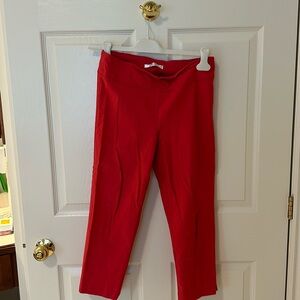Bright red capris